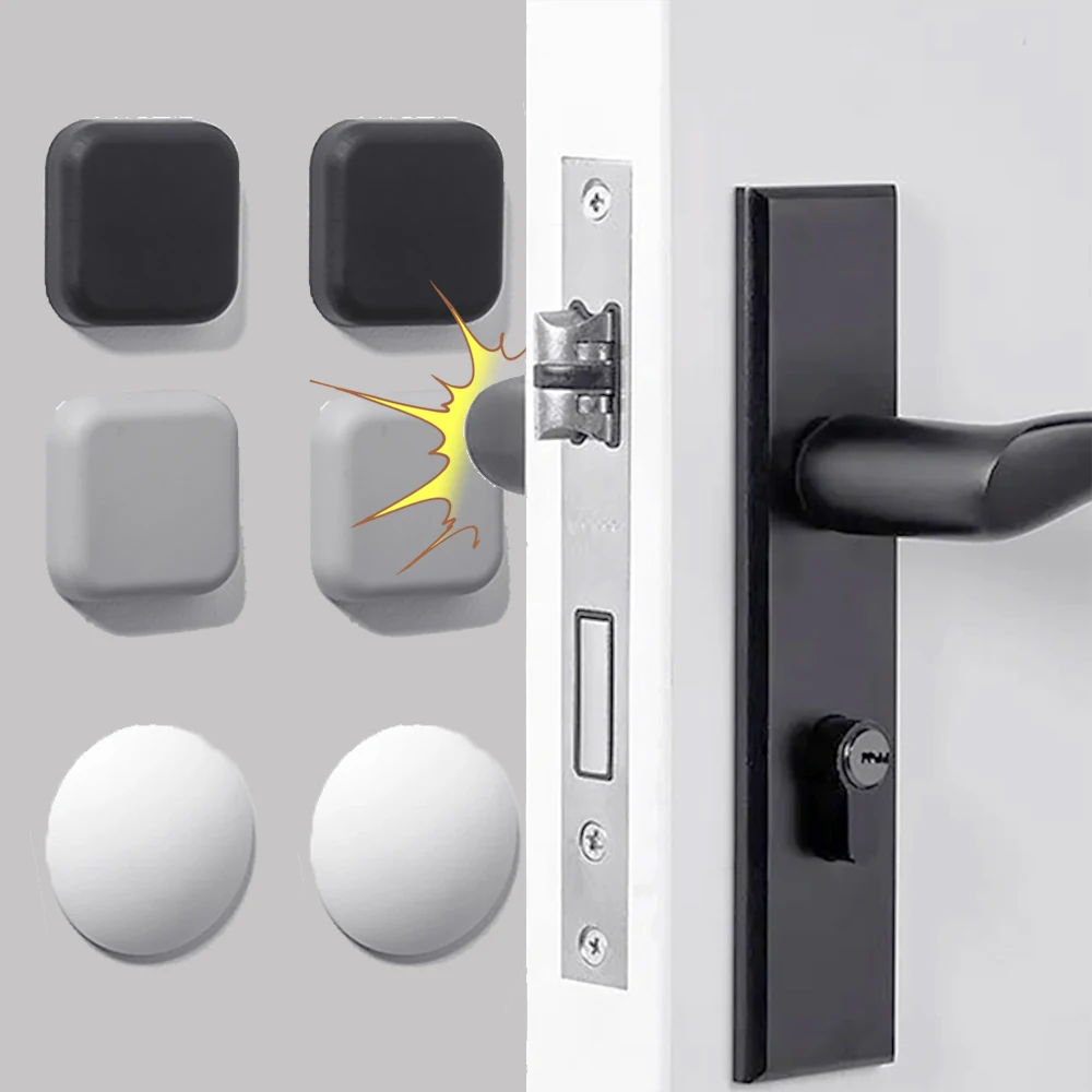 

Silicone Door Stopper Wall Protector Door Handle Bumpers Wall Mat Self-adhesive Mute Anti-Shock Stickers For Home Improvement