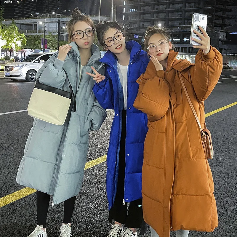 Thicken Down Cotton Jacket Female Clothing Korean Fashion Loose Long Winter 2023 New High Quality Padded Coat Women Parkas Tops