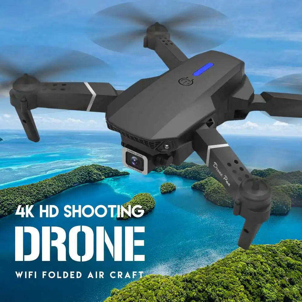 E88 Профессиональный мини WIFI HD FPV 4K Дрон с режимом камеры складной радиоуправляемый самолет вертолет Квадрокоптер дроны Детские Подарочные игрушки