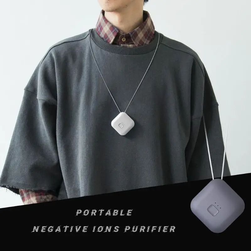 

Negative Hanging Neck Air Purifier Wearable Mini Portable Temperature Measurable Air Purifier drop shipping