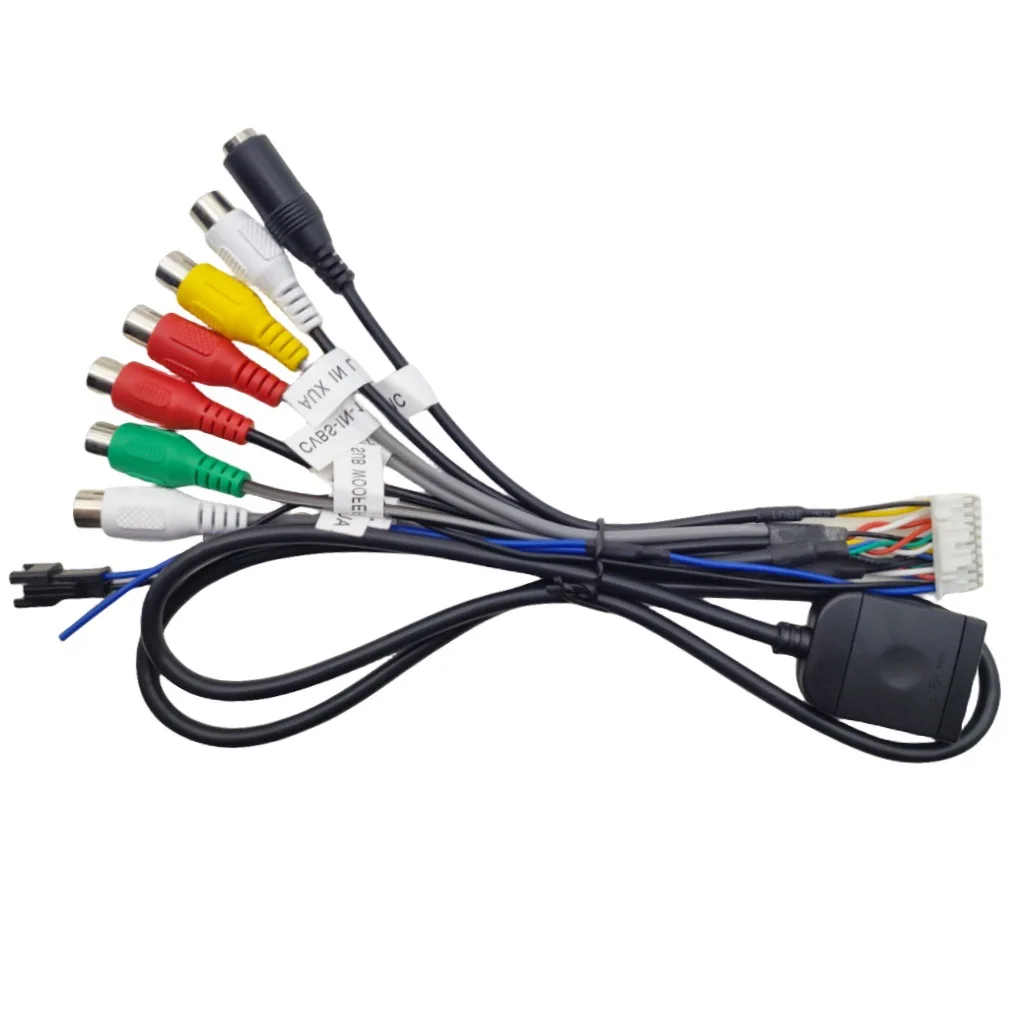 

20P разъем стерео радио RCA выход AUX микрофон разъем адаптер сабвуфер вентилятор кабель 4G слот для SIM-карты кабель автомобильная электроника аксессуары