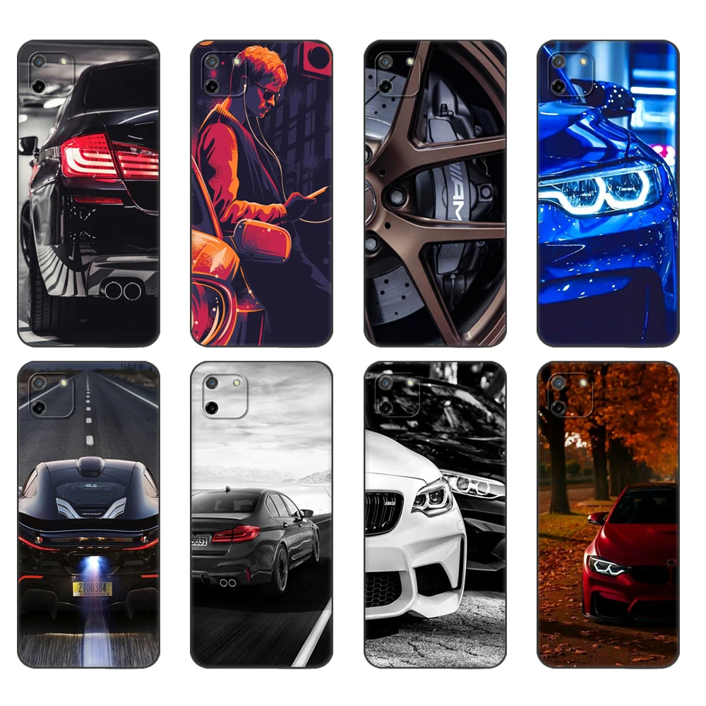 

Black tpu Case For OPPO Realme C11 Case For Realme C 11 RealmeC11 Back RMX2185 Case Cover Bumper Sports Cool Car Man