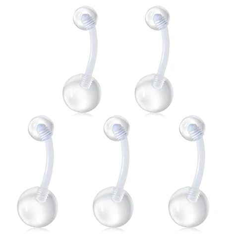 Прозрачные силиконовые кольца для пупка WKOUD 5/20 шт