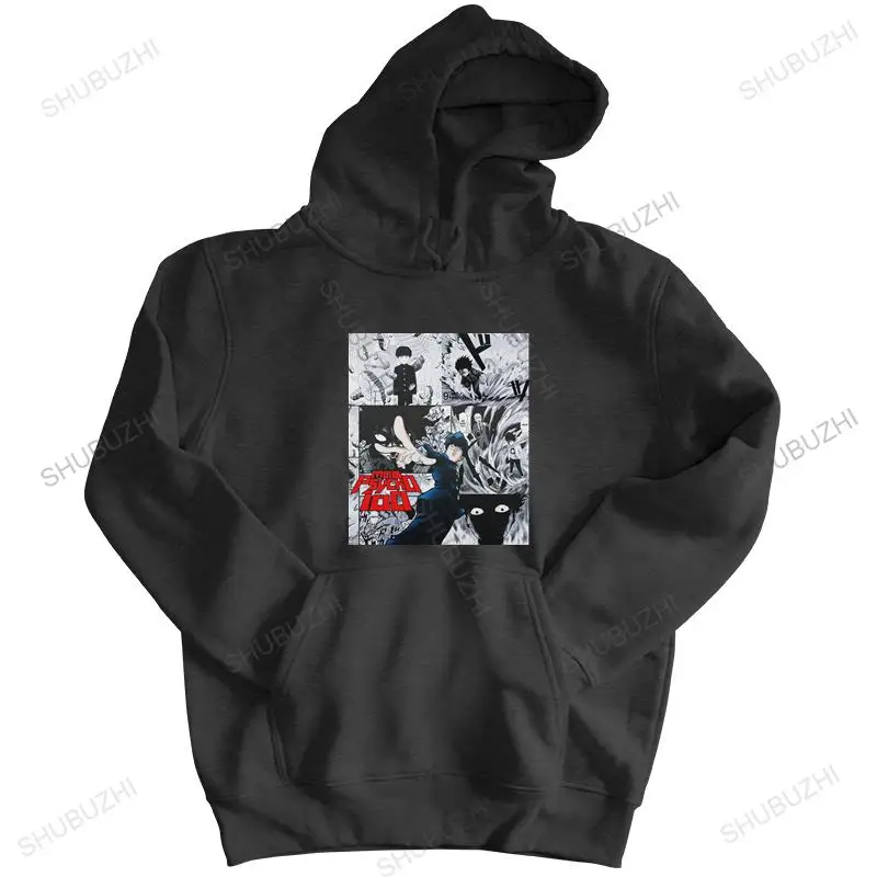 

men autumn sweatshirt black hoody thin sweatshirt men hoody Mob Psycho 100 Manga Strip Anime Manga fashion brand spring hoodies