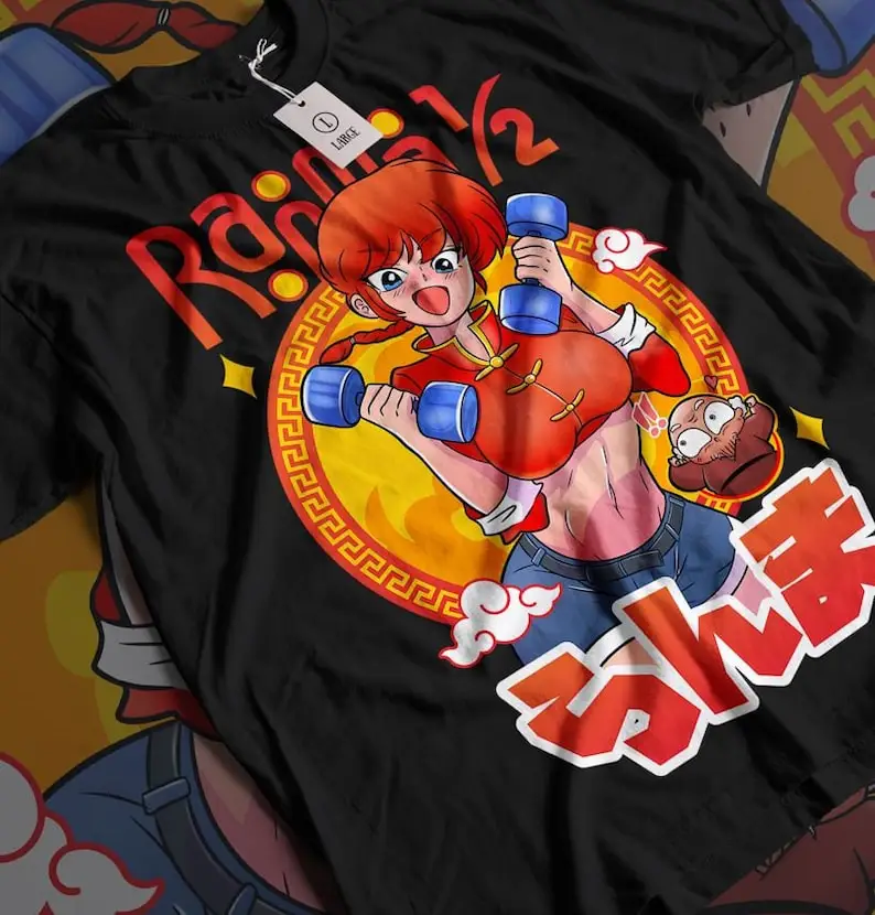 Футболка унисекс с аниме Ранма Саотоме рубашка Genma Panda Manga