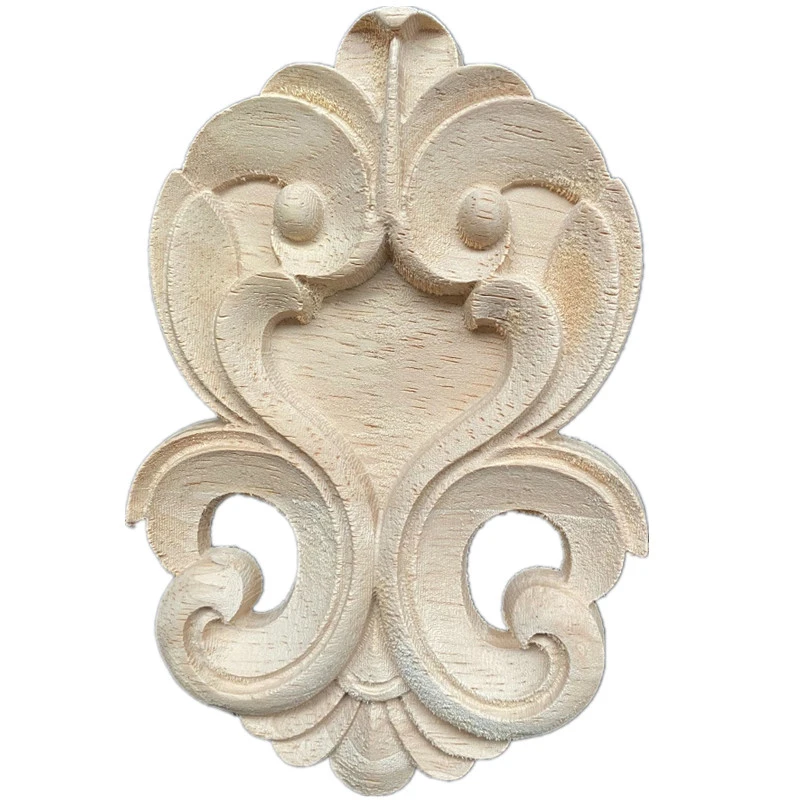 1 шт. резьба по дереву накладки розы Аппликации Наклейки для мебели античный