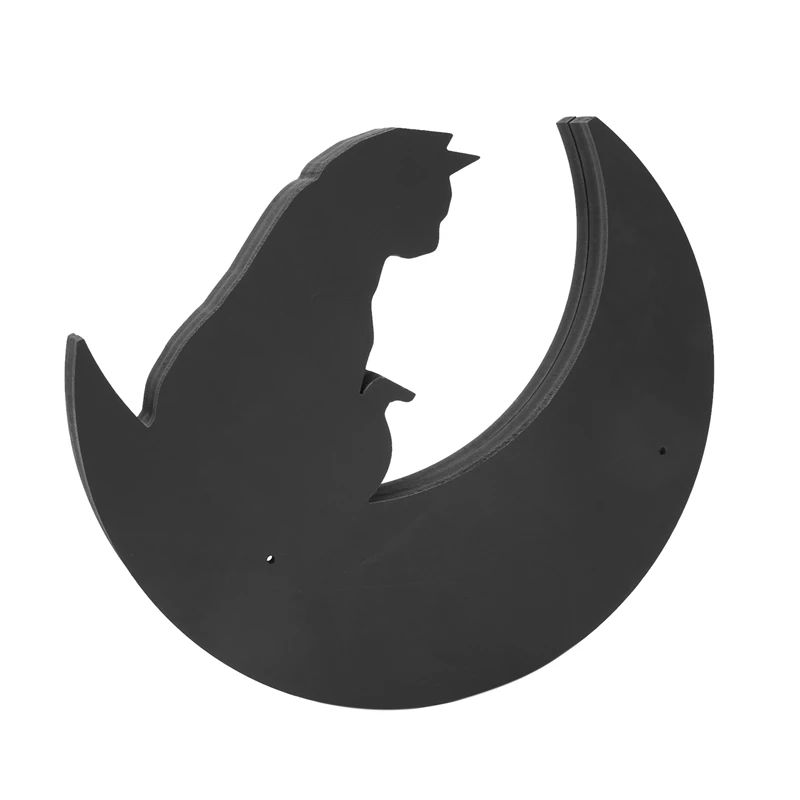 Cat On The Moon Crystal Shelf Moon Shelf Black Cat Design PVC Crystal Display Shelf For Living Dinning Room Bed Storage