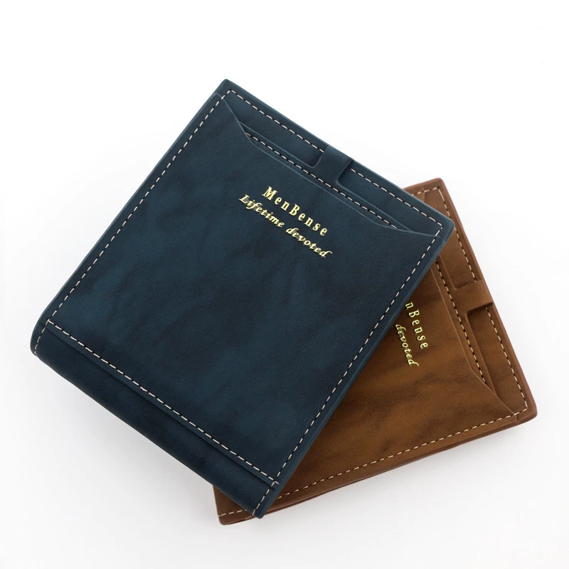 Качественный кошелек для мужчин черный/синий/коричневый/кофейный Короткий