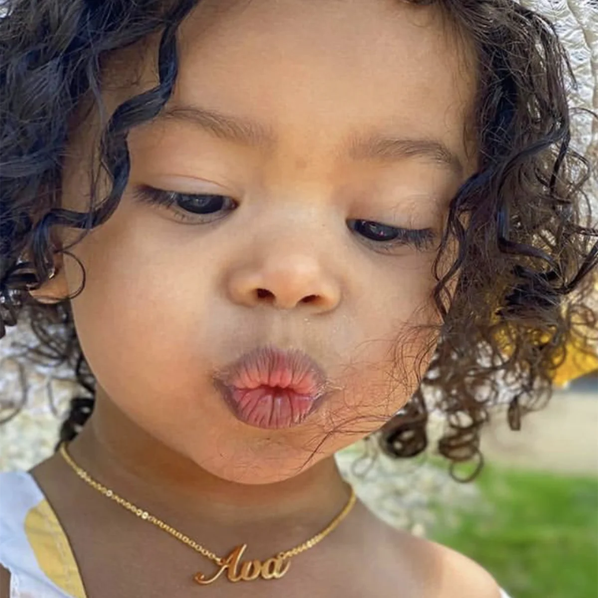 

Custom Name Necklace Stainless Steel Gold Choker Personalized Baby Name Pendant Necklace Jewelry For Women Kids Gifts