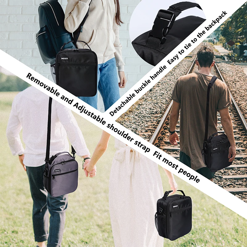 Facecozy Insulated Thermal Picnic Bags Women Men Camping Fridge Cooler Bag Waterproof Portable Lunch Box Tote School FoodStorage