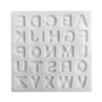 shiny glossy silicone resin molds english medium letter keychain mold diy pendant jewelry epoxy resin crafting molds