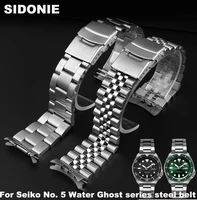 watchband for seiko no 5 rolex water ghost series srpd63 skx007 009 stainless steel strap diving watch band tainless steel 22mm