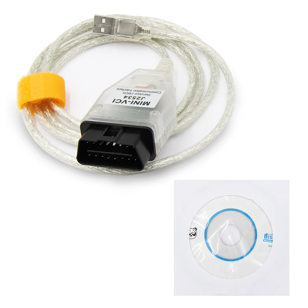 Последняя версия V18.00.008 MINI-VCI J2534 Сканерный кабель OBD2 Автомобильный диагностический интерфейс для TOYOTA +22Pin +17Pin TIS Techstream MINI VCI on.