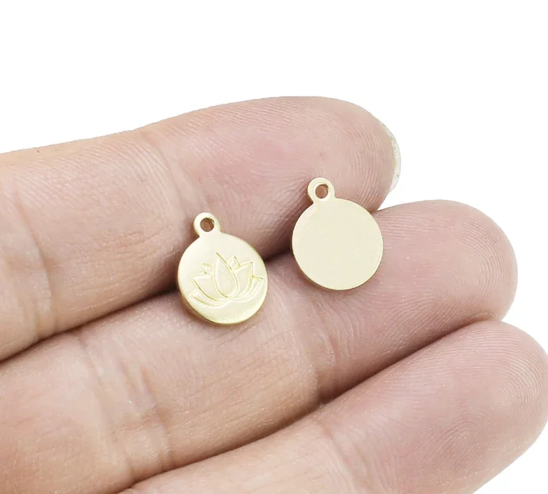 Подвеска с круглым лотосом 20 шт. подвеска цветком для изготовления ювелирных