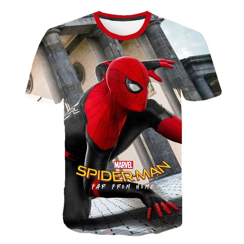 

Disney Movie Casual Shirts Marvel Spiderman 3D T Shirt Harajuku Graphic Short Sleeves T-Shirts Boys Tshirt Cartoon Girls Clothes
