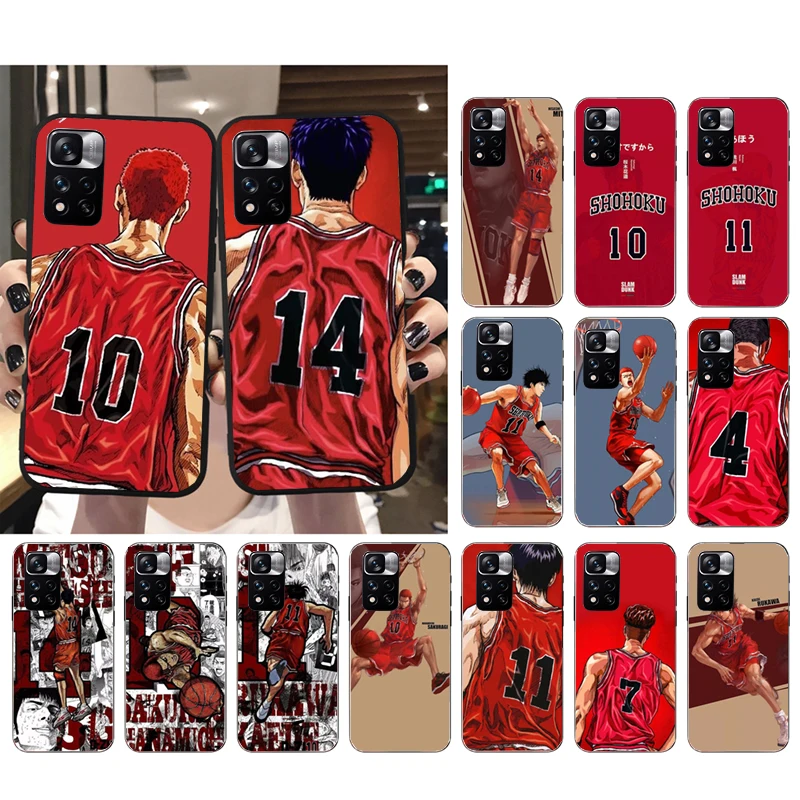 

Phone Case For Xiaomi Redmi Note 12Pro 11 11S 11T Pro 10 9Pro Note10S Redmi 10 9 10C 9C Slam Dunk Sakuragi Hanamichi Case