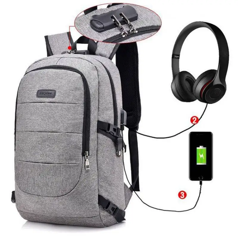 

Многофункциональная дорожная сумка для мужчин, рюкзак с защитой от кражи и Usb-зарядкой, вместительный ранец для школы и студентов