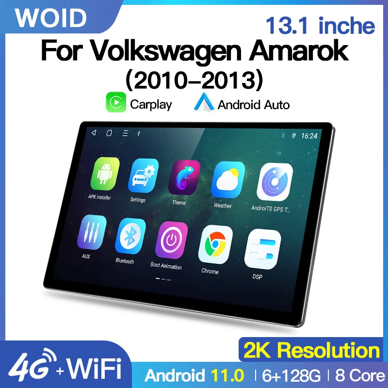 

Автомобильная Мультимедийная система, мультимедийный плеер на Android 13,1, с большим экраном, для Volkswagen Amarok, Agotan, Polo, Passat, Carplay, типоразмер 2 Din