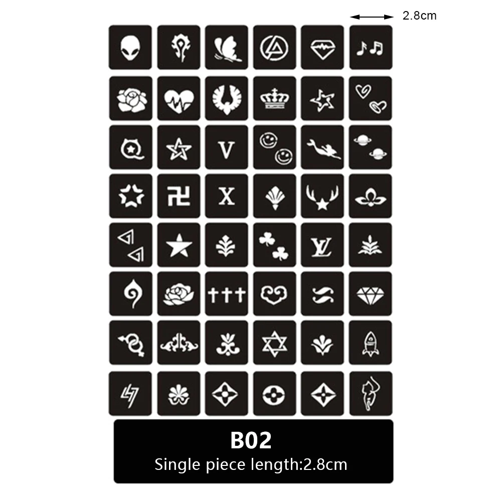 29 Style Fashion tattoo stickers Stencil Set Airbrush Glitter Tattoo Templates Pack for Girls Boys Adults Face Body Painting | Красота и