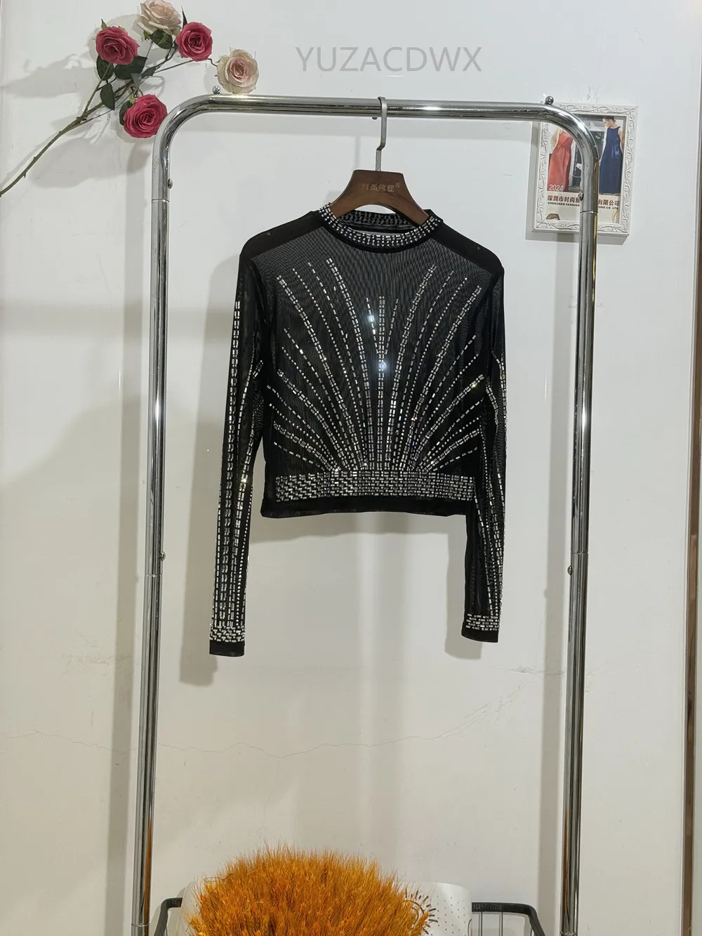 Женские сетчатые топы с рисунком бриллианта однотонные прозрачные сексуальные