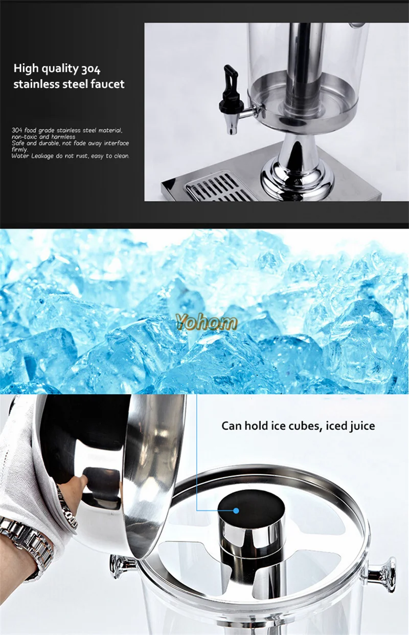 Stainless Steel Food Juice Barrel Drinking Machine Self Service Cold Beer Drink Vending Machine Buffet Drink Container enlarge