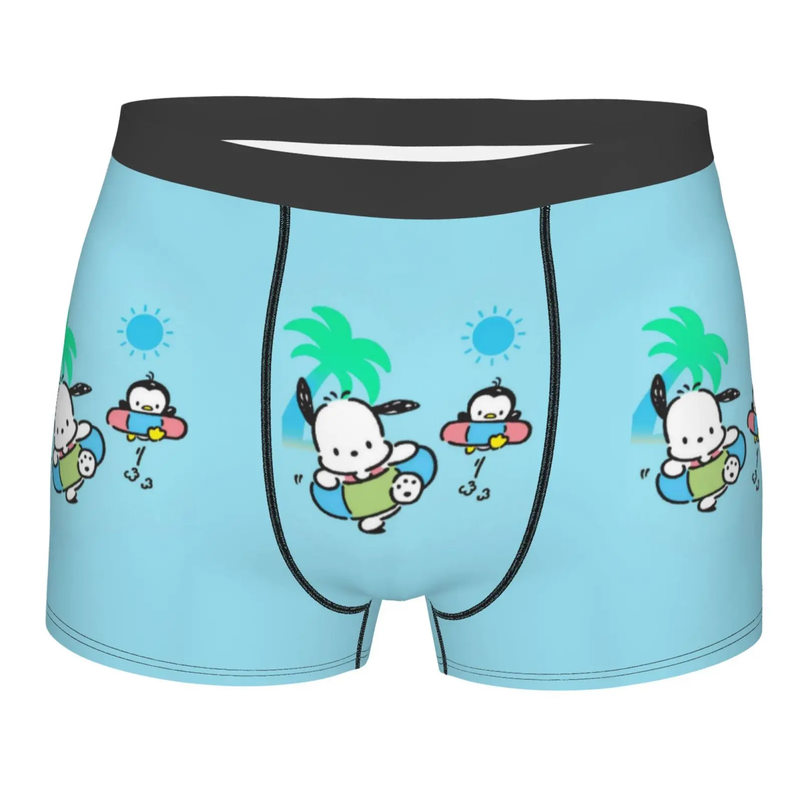 

Cute Dog Swim Beach Mens Underwear Double Sides Printed Soft Breathable Machine Wash Hot Summer Boxer Boy Hombre