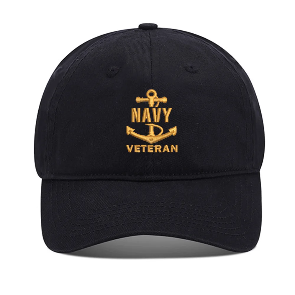 

Lyprerazy Baseball Hat Army Navy Veteran Unisex Embroidery Baseball Cap Washed Cotton Embroidered Adjustable Cap