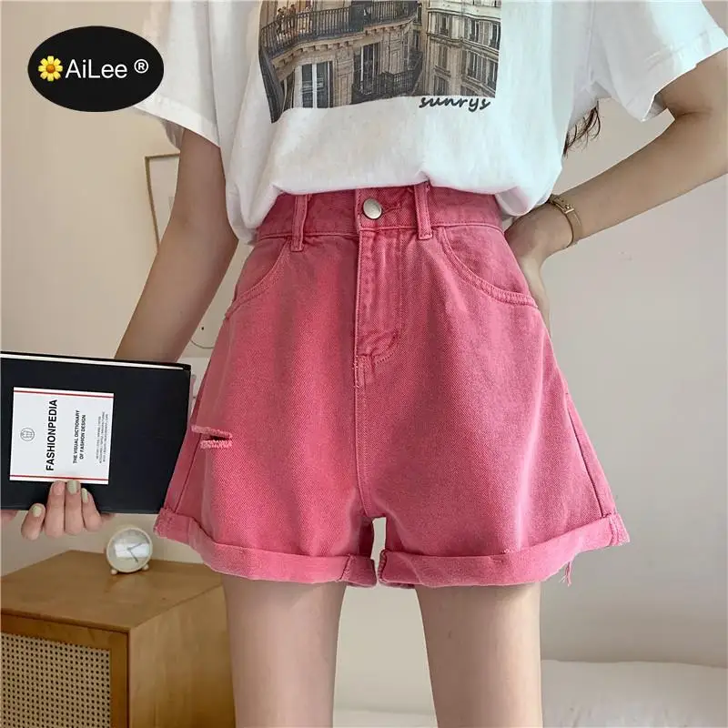 Women Purple Shorts Summer Sexy Jeans Denim Shorts Super Mini Booty Short Club Party Dance Casual Loose Ladies Shorts Plus Size