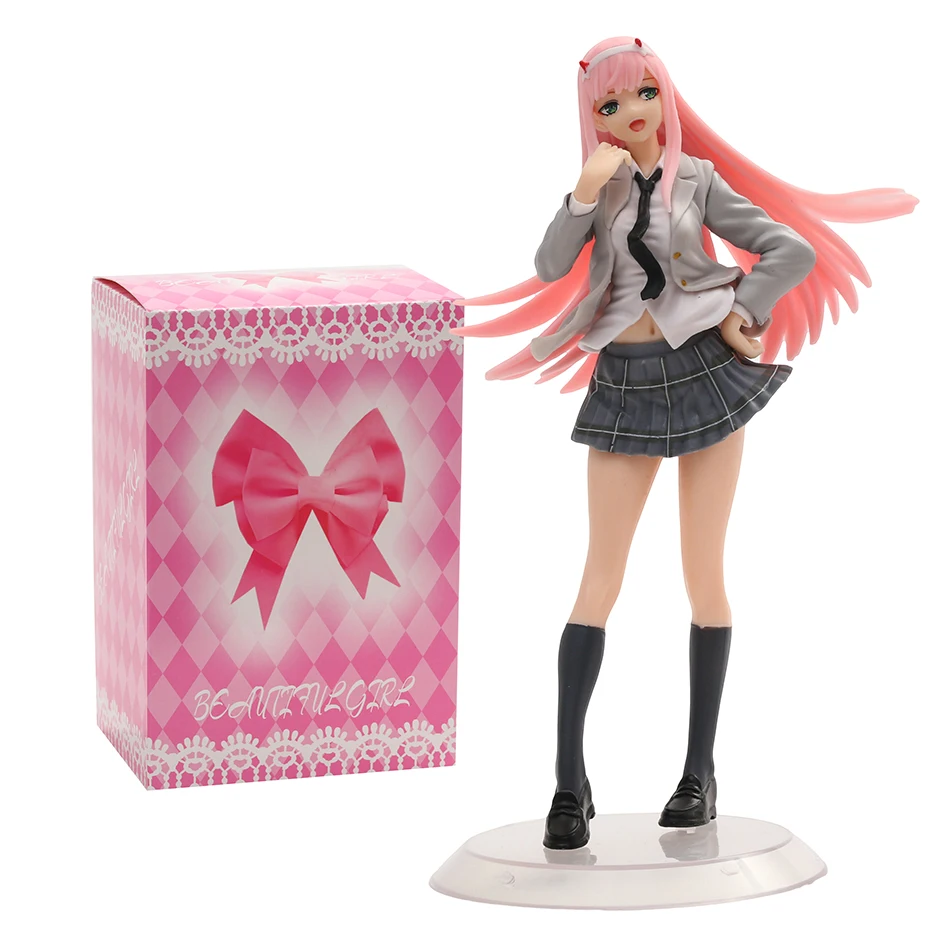

Darling In The Franxx Zero Two 02 School Uniform Ver. PVC Figure Collectible Model Toy