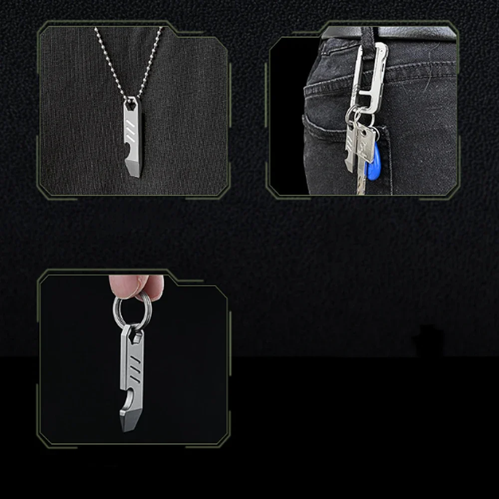 MF Mini TC4 титановый сплав лом открывалка для бутылок градуированная шкала