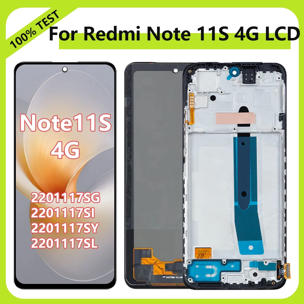 Супер OLED Note11S ЖК-экран для Xiaomi Redmi 2201117 СГ SL ЖК-дисплей с дигитайзером сенсорного