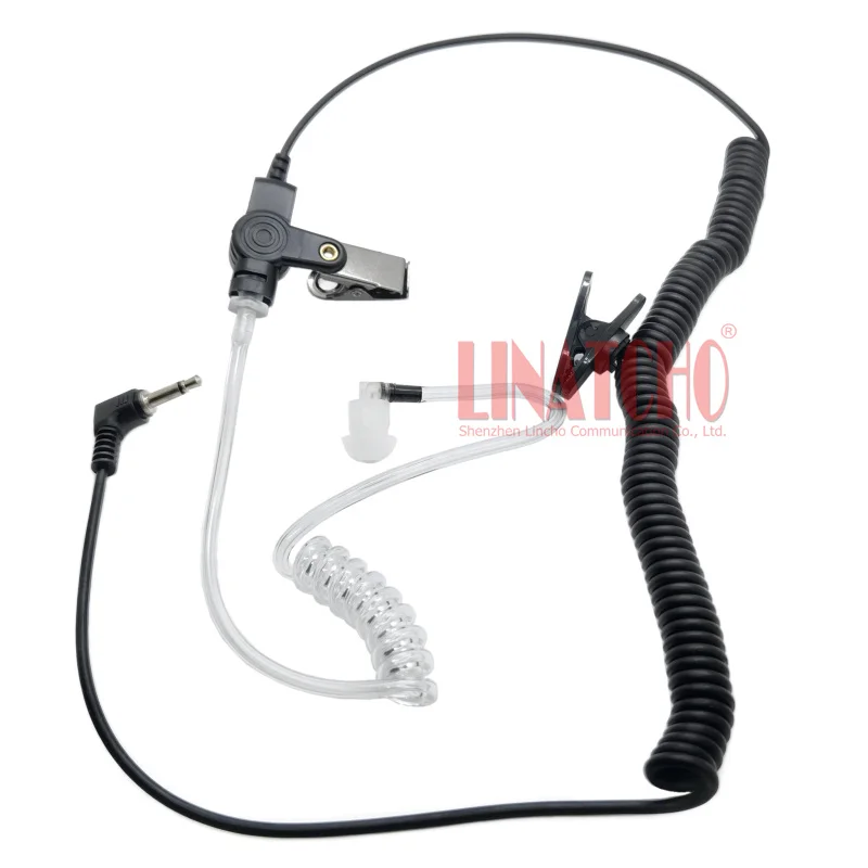 Radio Walkie Talkie Speaker Microphone Acoustic Tube 3.5mm Listen Only Earphone