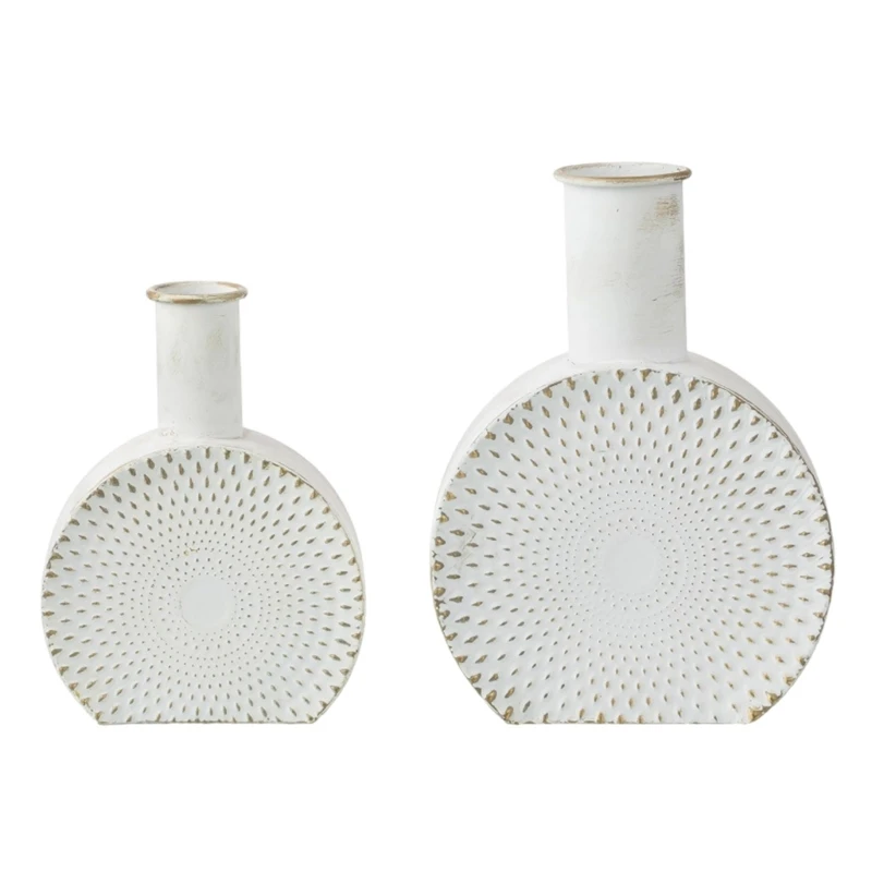 Круглые металлические вазы в античном стиле для уникальных декораций дома и