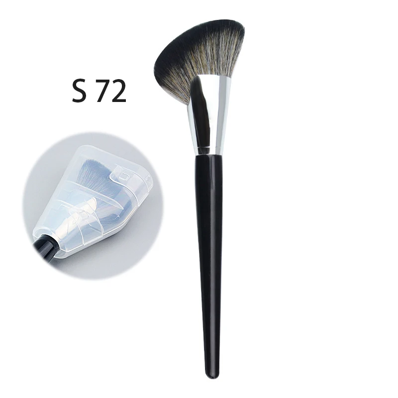 

S72 Кисть для контура, профессиональная косметическая кисть для скульптурирования лица, синтетический ворс, кисть для контуринга, кисти для ...