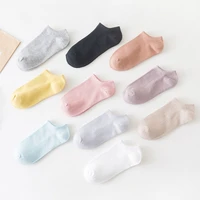 candy color cotton socks women spring summer ladies boat socks sweet solid color shallow invisible socks