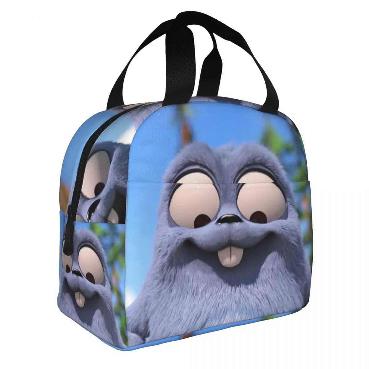 Grizzy And The Lemmings Lunch Bento Bags Portable Aluminum Foil thickened Thermal Cloth Lunch Bag for Women Men Boy