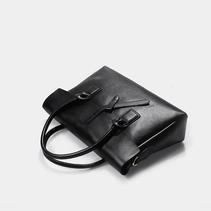 2022 new womens briefcase genuine leather laptop handbag business office shoulder bag ladies fashion female laptop briefcase free global shipping