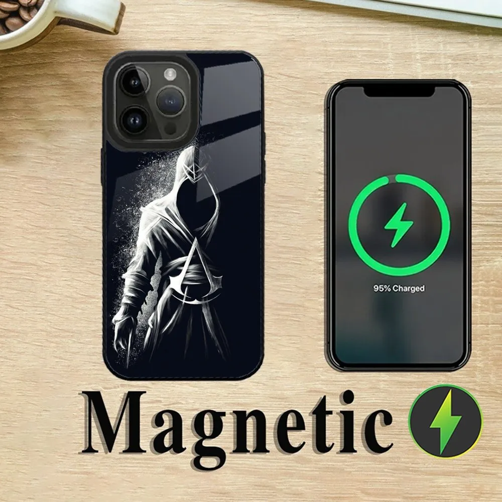 A-Assassins Game C-Creed чехол для телефона iPhone 15 14 13 12 11 Plus Pro Max Mini Magsafe Магнитная