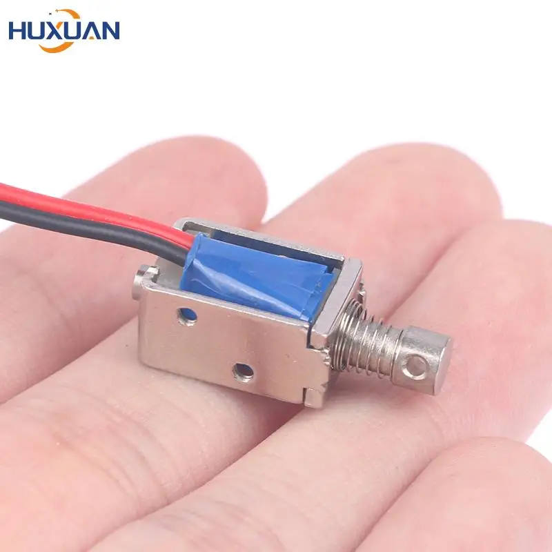 

DC 3V 10mm*11mm Micro Mini Block Solenoid Electromagnet Through Push-pull Solenoid Stroke 4mm Mini Block Solenoid