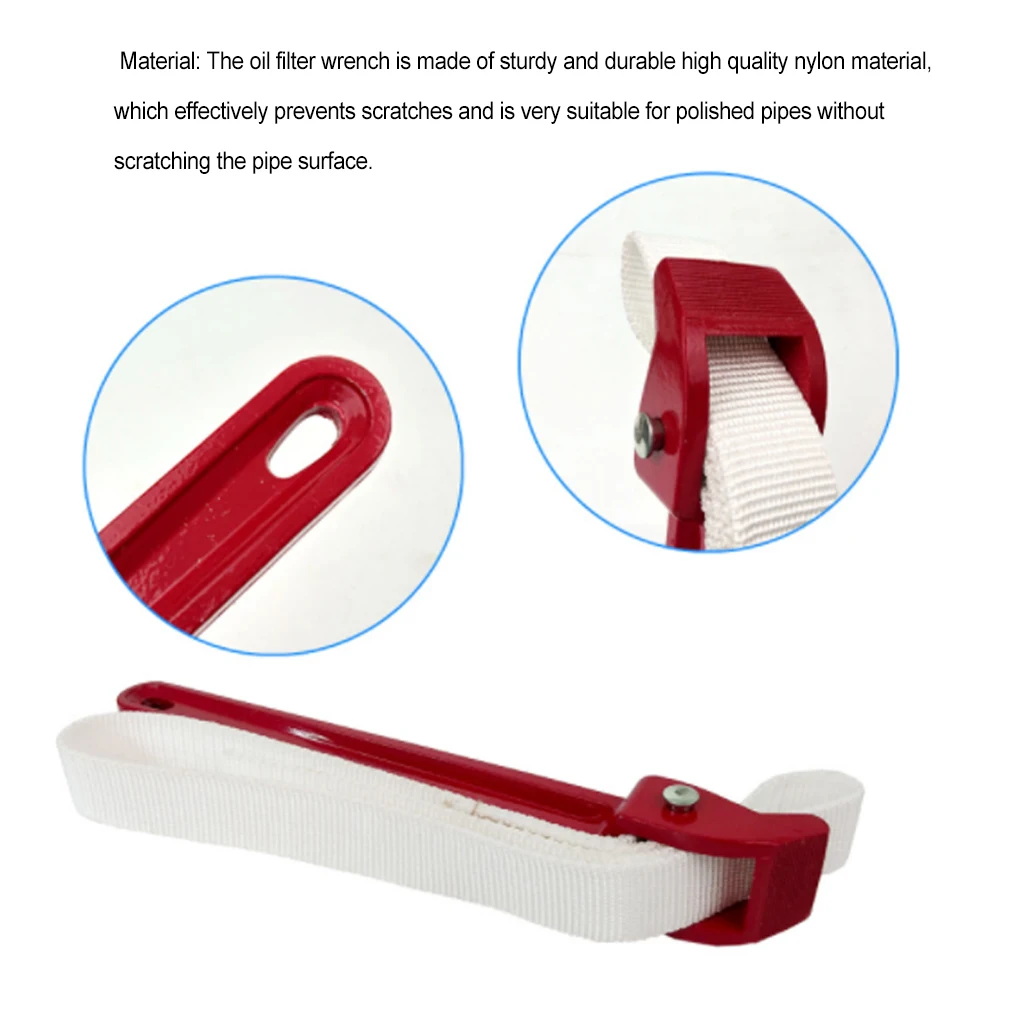 

Belt Strap Wrench Pipe Spinner Oil Filter Opener Handles Key Car Supplies