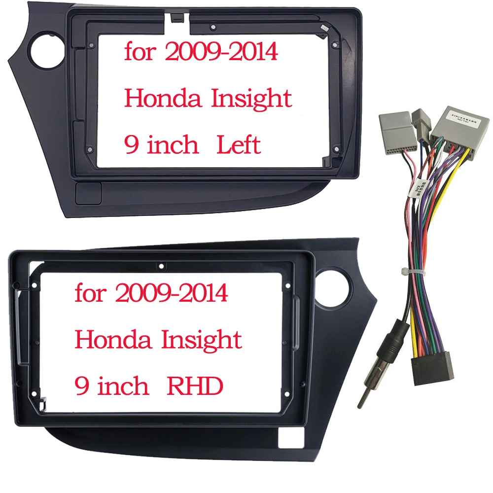 

1/2Din автомобильный DVD только рамка аудио фитинг адаптер Dash Trim Facia панель 9 дюймов для HONDA обзор 2009 + двойной Din радио плеер