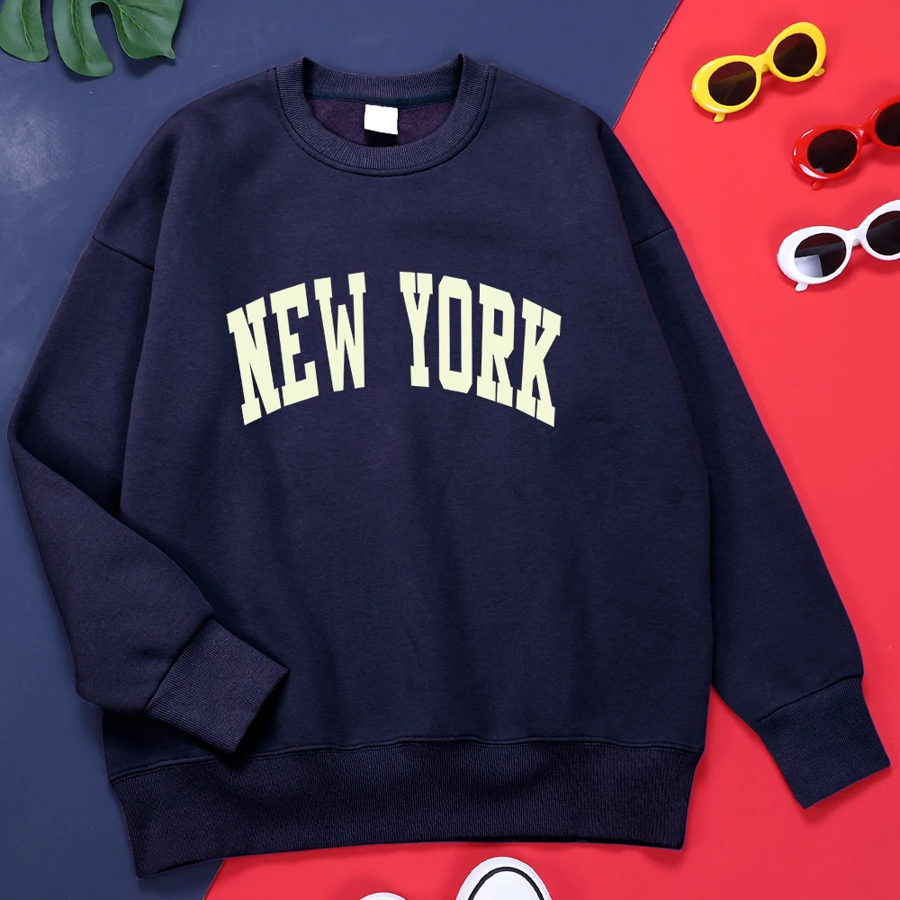 

New York Prints Men Hoodies Harajuku Large Size Streetwear Fashion Comfortable Clothing Outdoor Round Neck Tracksuit For Men