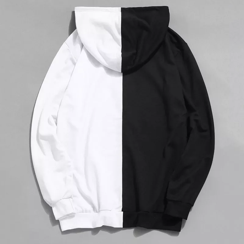 

Men's Hoodie Casual Patchwork Sweatshirts Men 2019 Spring Autumn Fashion Cotton Long Sleeve Top Hooded Sudadera Hombre