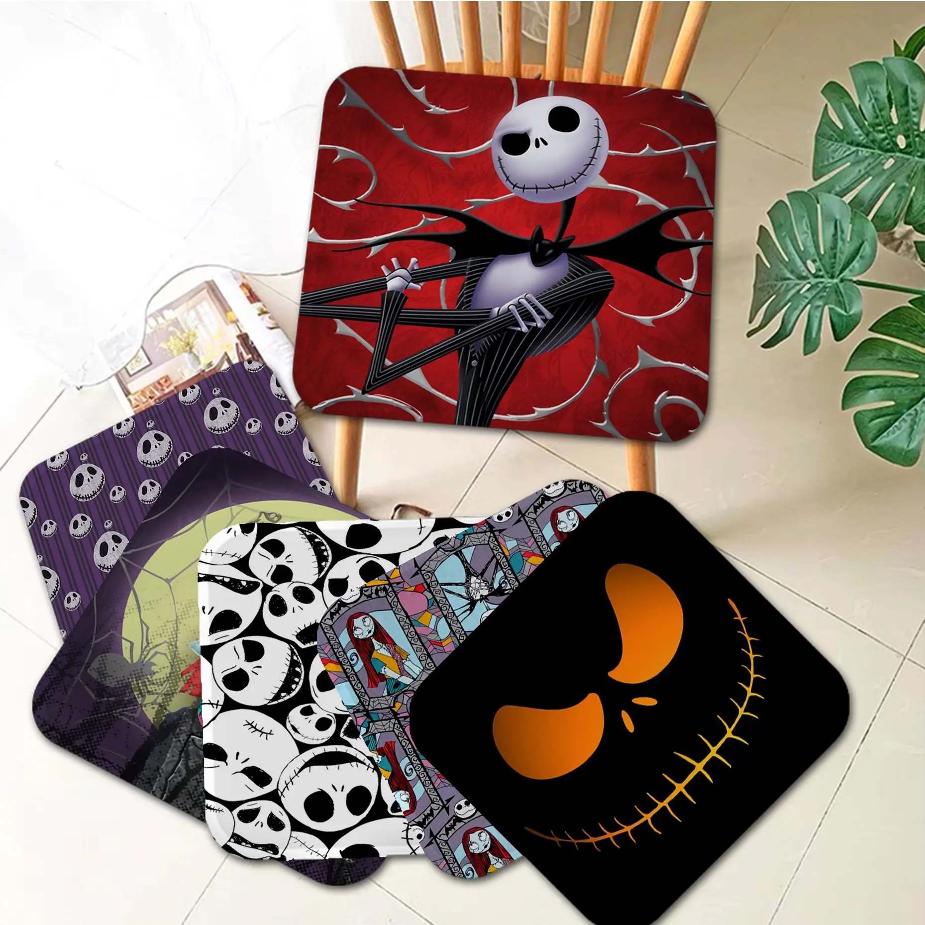 

Disney The Nightmare Before Christmas Art Sofa Mat Dining Room Table Chair Cushions Unisex Fashion Anti-slip Stool Seat Mat