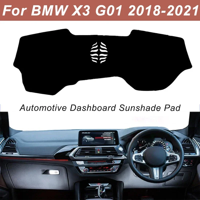 Фото Для BMW X3 G01 2018-2021 Антибликовый коврик на приборную панель, нескользящий солнцезащитный коврик, защитный элемент для салона. №2