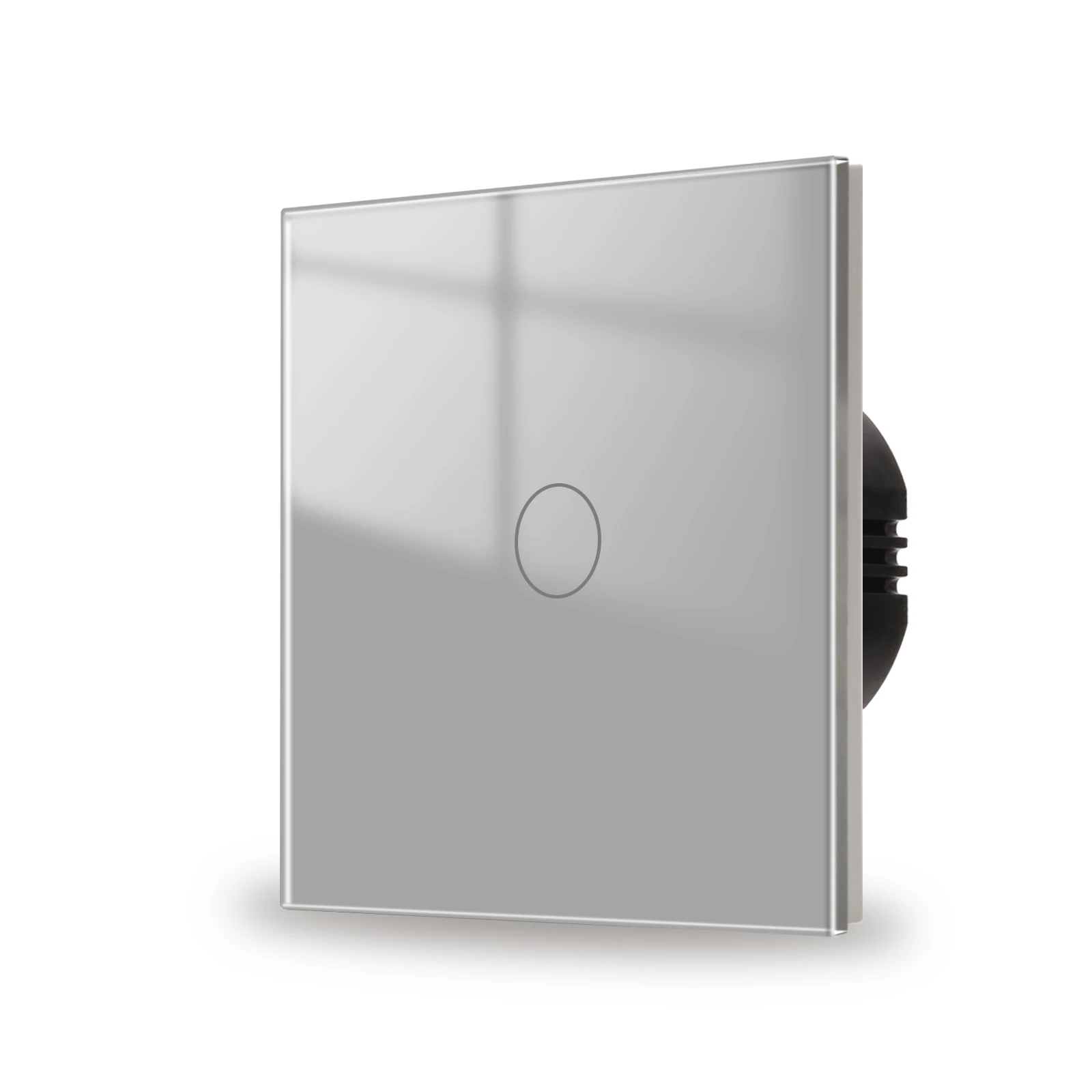 Настенный сенсорный переключатель, стандарт ЕС, 1/2/3Gang, 1Way, переключатель света, хрустальное стекло, 220-250 В, без конденсатора, бесшумный выключатель