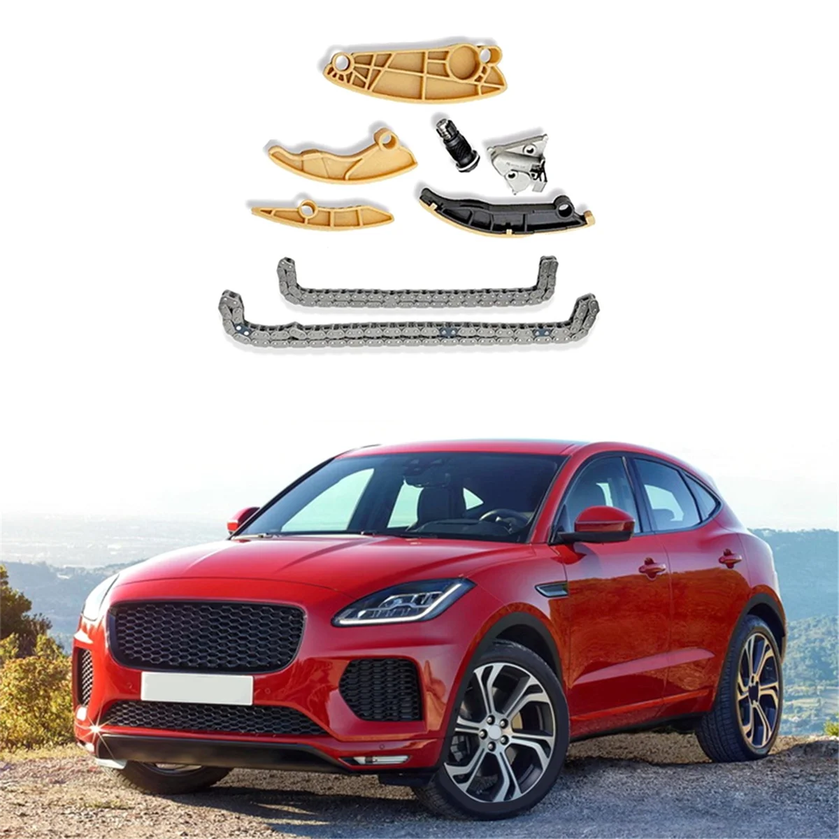 Для LAND ROVER для дизельного двигателя JAGUAR 2 0 AJ200 204DTD 204DTA Комплект цепи ГРМ JDE40592 JDE40737