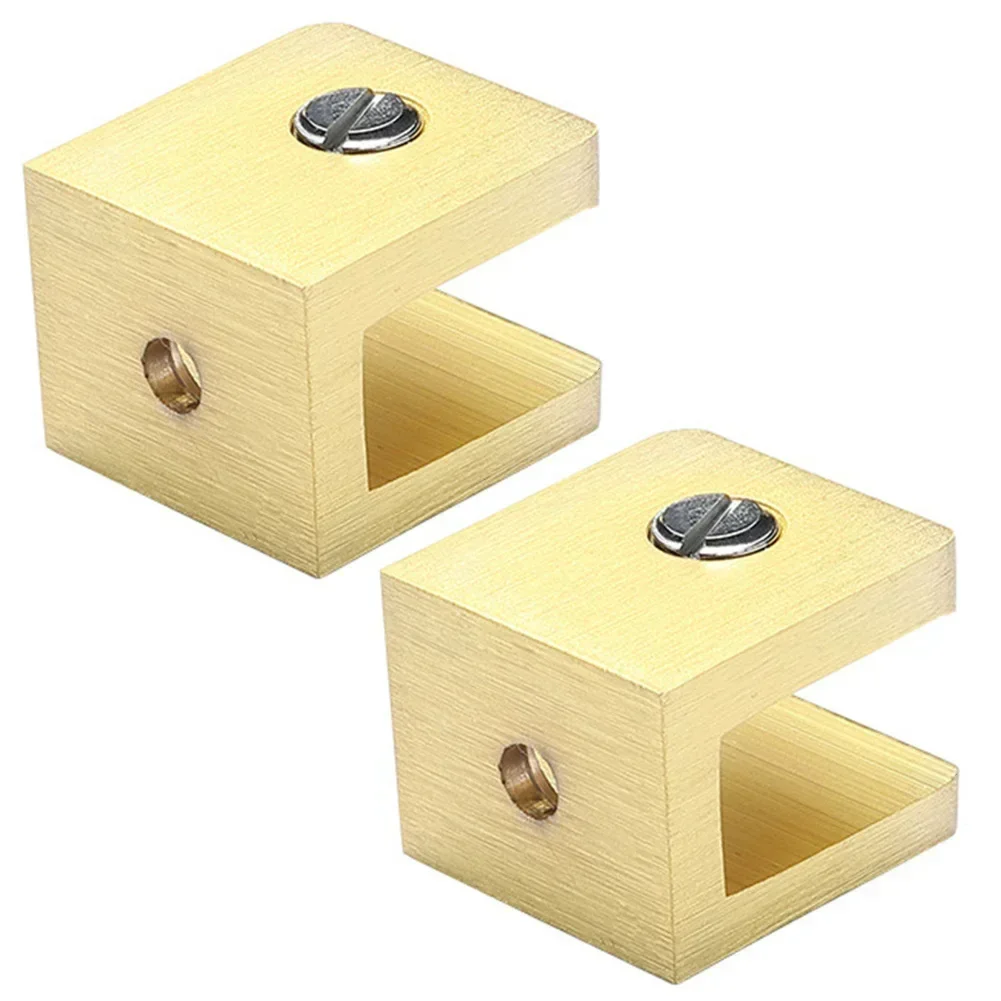 

2 шт., золотые настенные крепления для стеклянной полки, 8-12 мм