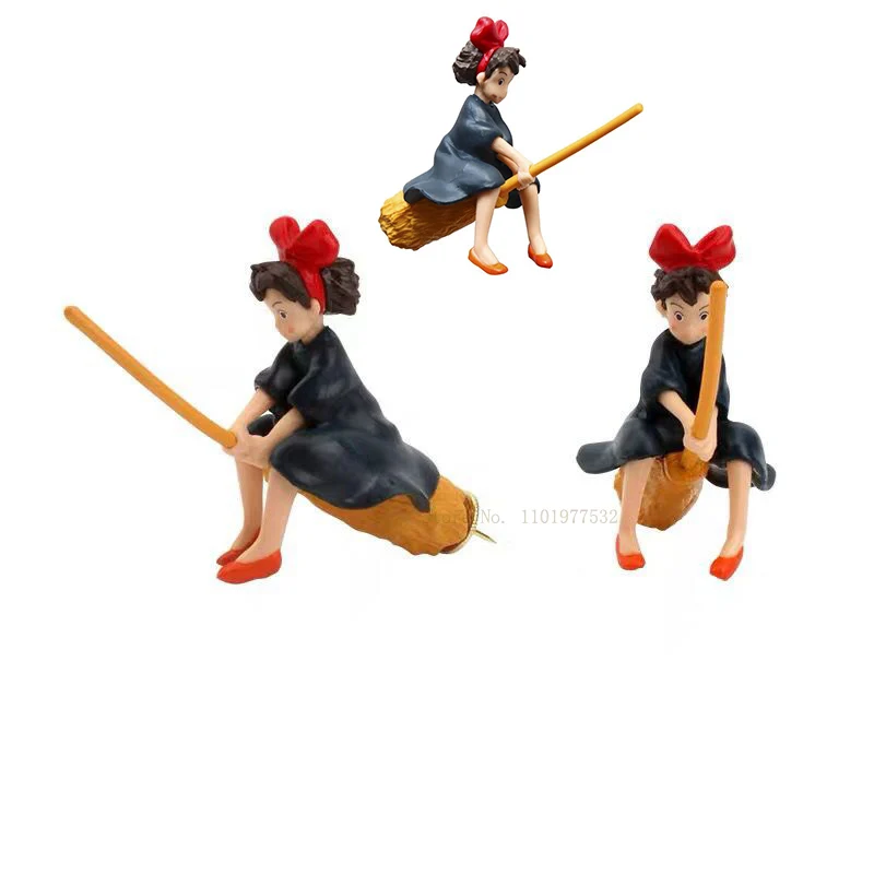 

Аниме, модель доставки Kiki, Игрушечная модель ведьмы для езды на метле, фигурки KiKi Totoro Mei и Yue, декоративные игрушки для детей