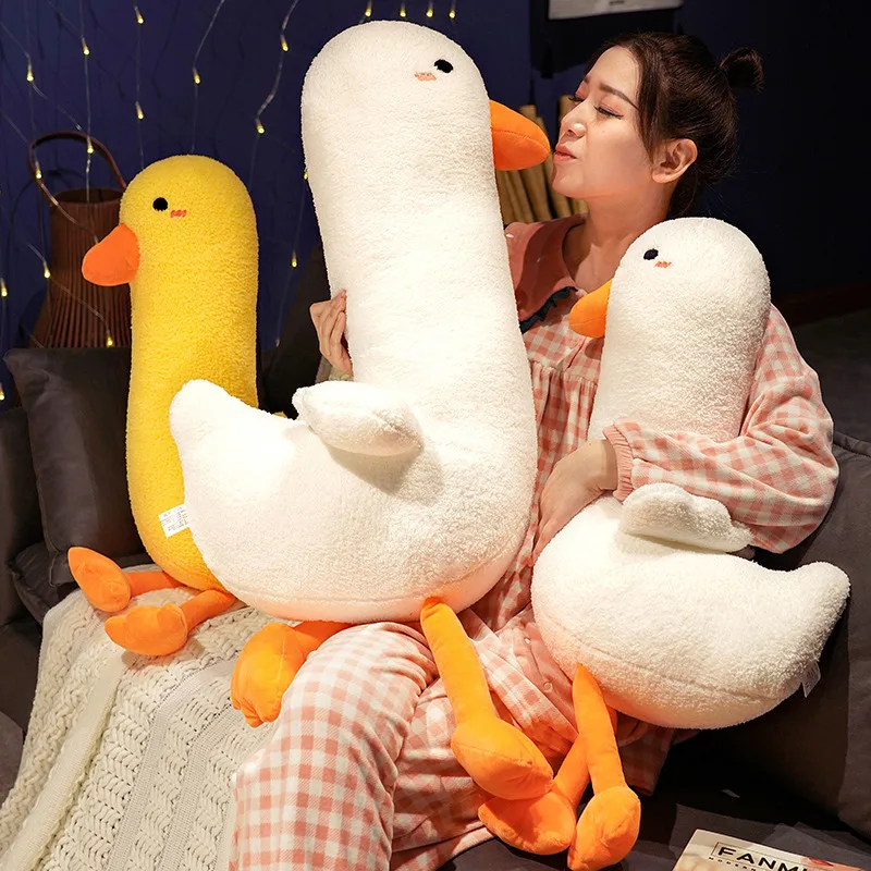 

Big 80-130CM Kawaii Duck Plush Toy Stuffed Animals Goose Soft Cute Sleeping Pillow High Quality Doll Birthday Gifts For Children